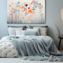 Obraz na płótnie - ABSTRAKCJA KULE ZACIEKI KLEKSY - 120x80 cm (116801)