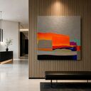 Duży obraz ręcznie malowany akryl 120x120cm Zakrocka