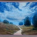 Pastelowy pejzaż 18x24 cm - suche pastele na papierze Pastelmat 360 g/m2