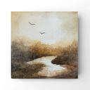 PEJZAŻ - akwarela formatu 15/15 cm