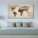 obraz mapa świata - dms7 - 120x70cm na płótnie