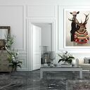 Obraz na płótnie - 80x100cm DEER LOVE 02129 wysyłka w 24h