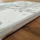 Biała elegancja - obraz strukturalny z teksturą 3D
