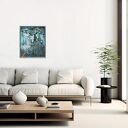 Żurawie 28 - obraz ptaki do salonu malowany ręcznie na płótnie 40x50 cm