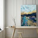 Plakat obraz Gold A2 42x59,4 cm - abstrakcja Hogstudio