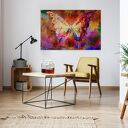 Kolorowy motyl na płótnie 120x80 cm - nowoczesna ozdoba ściany