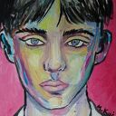 Obraz olejny Boy Pink do salonu - edycja limitowana A4