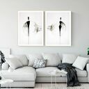 zestaw 2 grafik 50X70 cm wykonanych ręcznie, plakat, abstrakcja, elegancki
