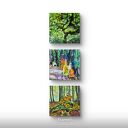 Kompozycja Nature - ręcznie malowany obraz akrylowy z motywem przyrody