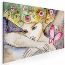Obraz na płótnie - KOBIETA MOTYL - 120x80 cm (22701)