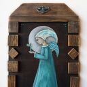 Anioł Niam obraz ręcznie malowany na drewnie