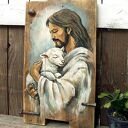 Pan moim Pasterzem - ręcznie malowany obraz religijny na deskach