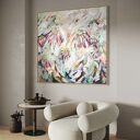 Abstrakcja Kwiaty 80x80 cm - nowoczesny obraz by Ferens