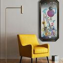 Wspominając Wassilego 3 - obraz abstrakcyjny w akrylu na MDF z ramą 128 x 61 cm