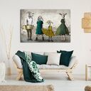 Nowoczesny obraz na płótnie 120x80 cm: Rodzina Kozłowskich z córkami