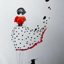 Praca akwarelą i piórkiem BEZSILNOŚĆ artystki plastyka Adriany