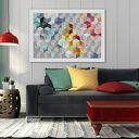 Nowoczesny obraz na płótnie 100x70 cm - abstrakcyjne sześciany