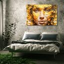 Obraz KOBIETA 48 na płótnie - złota twarz w stylu glamour 120x80 cm