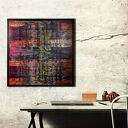 Wspominając Gerharda 7 - ręcznie malowany obraz abstrakcyjny 80x80 cm z akrylu