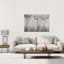 Żurawie 25 - obraz do salonu malowany na płótnie 100x70 cm