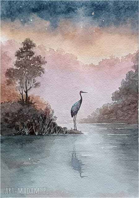 W porannej mgiełce, Akwarela A4