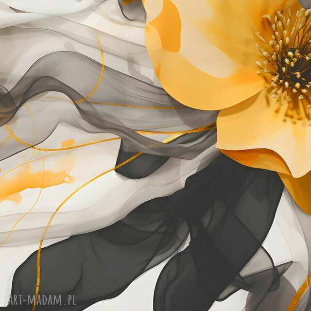 Obraz na płótnie - ABSTRAKCJA KWIAT STYLOWY ELEGANCKI - 120x80 cm (120901)