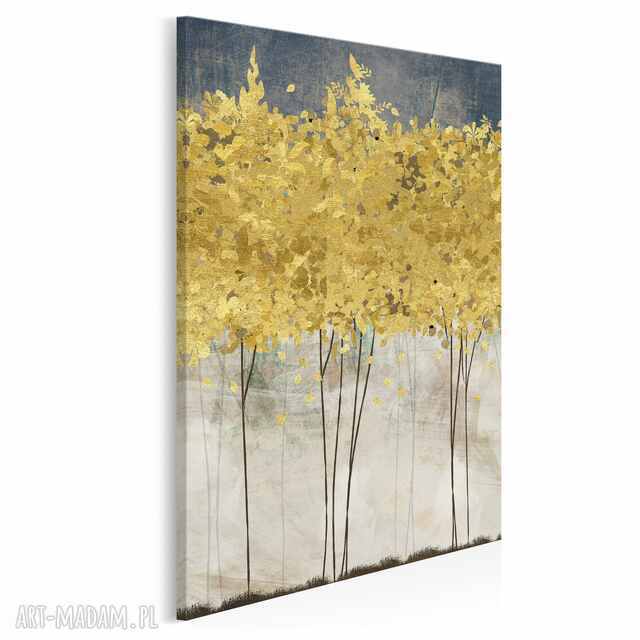Obraz na płótnie - ZŁOTE DRZEWA - W PIONIE - 50x70 cm (77103)