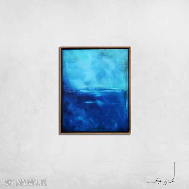 obraz olejny - Błękit paryski XV (oprawiony w ramę)