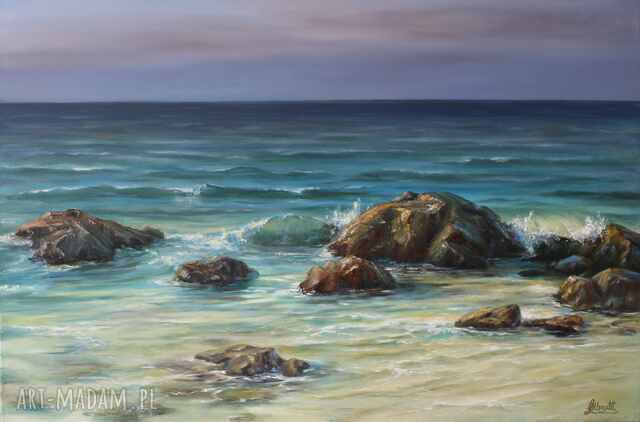 Morze, ręcznie malowany obraz olejny