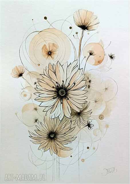 Kwiatowa ekspresja, Akwarela A3