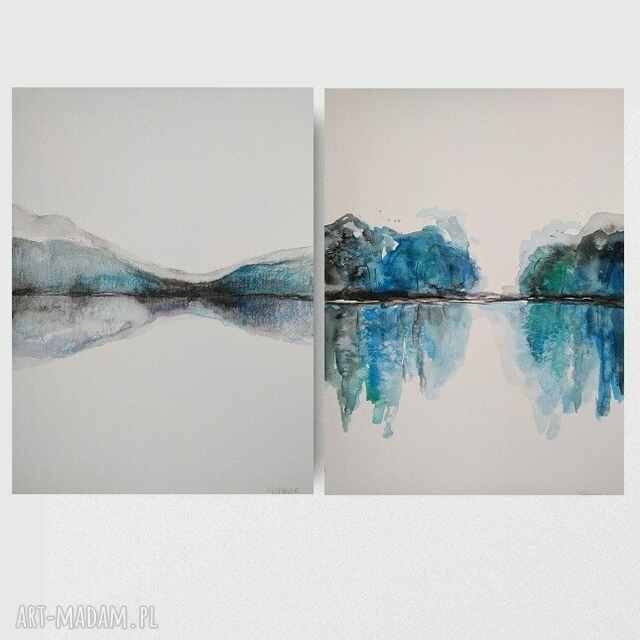 ABSTRAKCJE-dwie prace formatu 28,2/21 cm