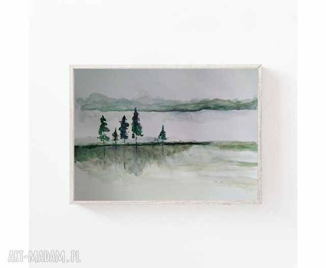 PEJZAŻ-akwarela formatu a3