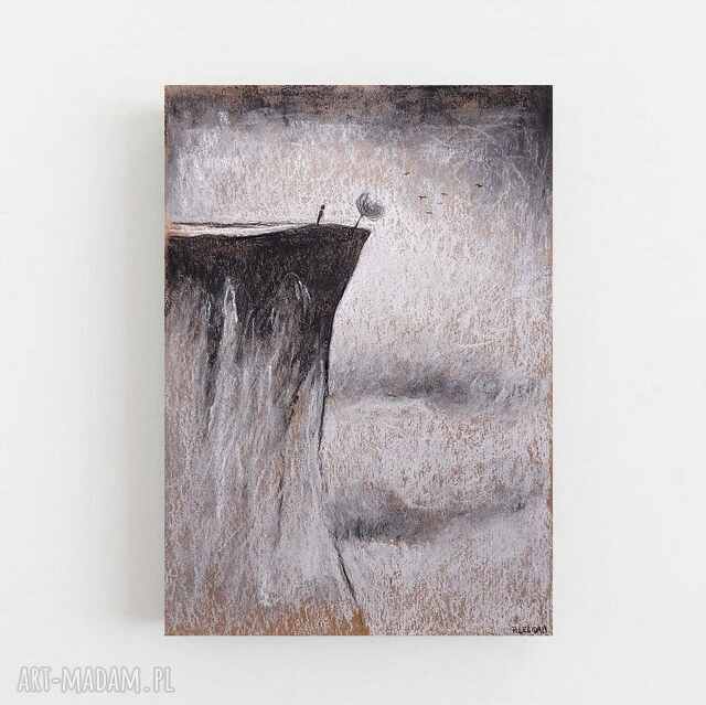 Rysunek węglem i akwarelą formatu A4