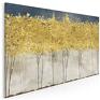 drzewa wystawny obraz na płótnie - złote - 100x70 cm nowoczesny