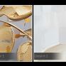 niesztampowe złote łodygi na płótnie - kwiaty bukiet - 120x80 obraz dekoracyjny