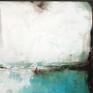 abstrakcyjny olejny - turkus i biel ix obraz duże formaty
