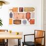 deski kolorowe obraz na płótnie - rustykalny - 120x80 cm kuchnia