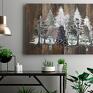drewno brązowe obraz na płótnie - deski natura drzewa - 120x80 wystrój