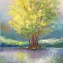 Paulina Lebida urokliwe drzewo praca wykonana pastelami formatu A4 pastele