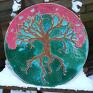Dekor - Kwitnące drzewo - ceramika artystyczna leśne dekoracje kafle ceramiczne