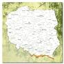 białe duży tablica korkowa mapa polski nr 7 obraz 100x100cm gratis