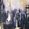 diana abstract art czarne duży format dark forest, dyptyk 2 x 70x100