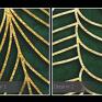liście botaniczny obraz na płótnie - art deco złoty - 120x80 cm elegancki
