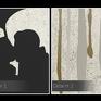 deszcz miłość obraz na płótnie - para beżowy brązowy - 120x80