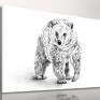 białe niedźwiedź obraz na płótnie - 120x80cm 02222 wysyłka