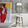 Red 100x70cm - duże obrazy obraz do salonu grafika postać kobiety