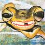 Selfie - humor ropucha żaba obraz
