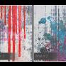 industrialny kolorowy obraz na płótnie - abstrakcja usta - 120x80 cm loft