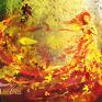 Lili Arts frapujące obraz - wydruk na płótnie abstrakcja jesień