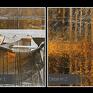 intrygujące obraz na płótnie - pejzaż góry pomarańczowy - 120x80 cm las